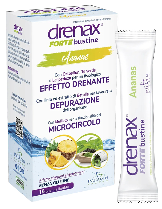 Drenax Forte Ananas Integratore Ritenzione Idrica 15 Bustine