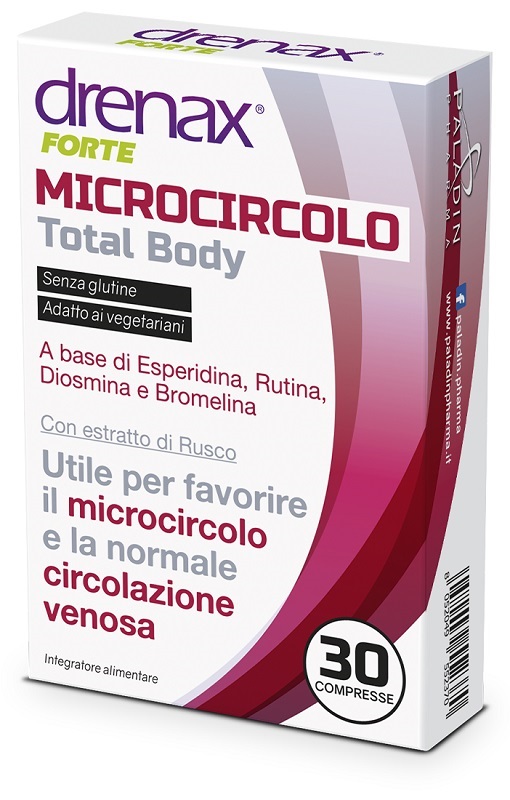 Drenax Forte Microcircolo Total Body Integratore 30 Compresse