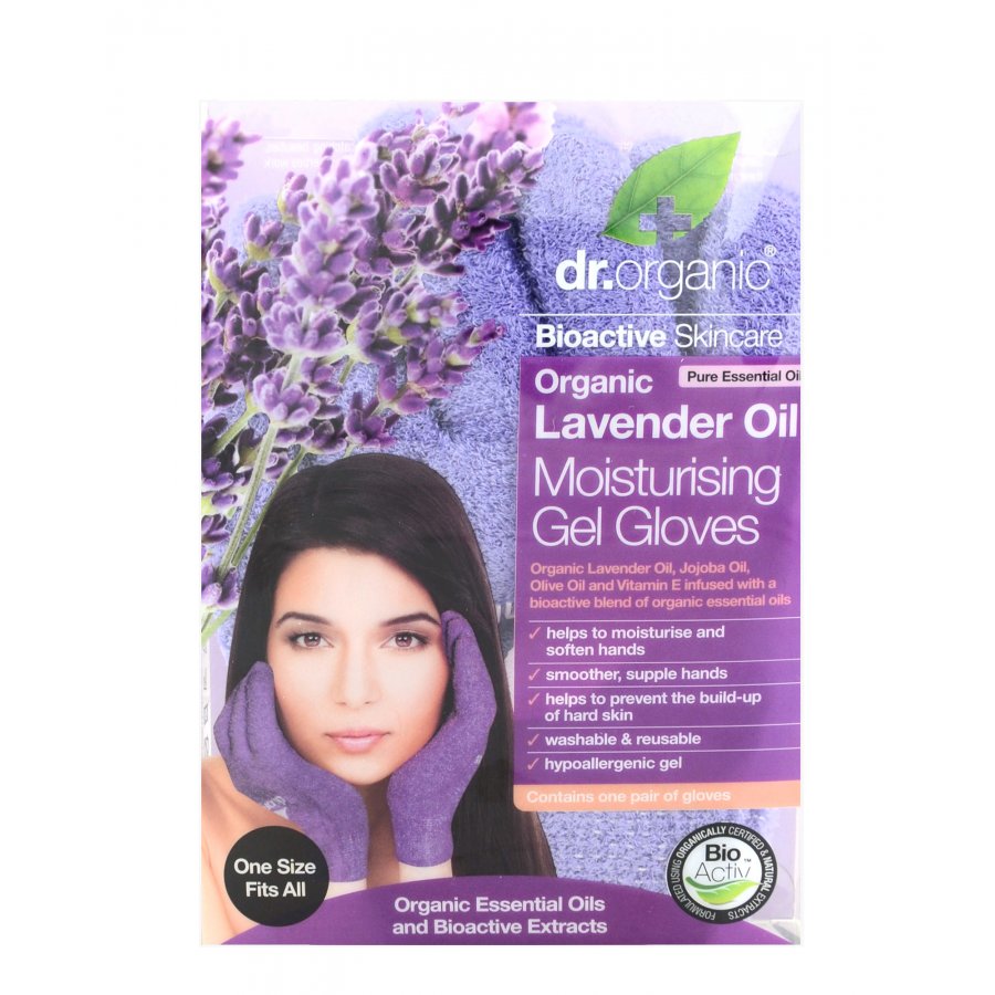 Dr. Organic Lavanda - Guanti in Gel Idratanti Mani - 1 Paio