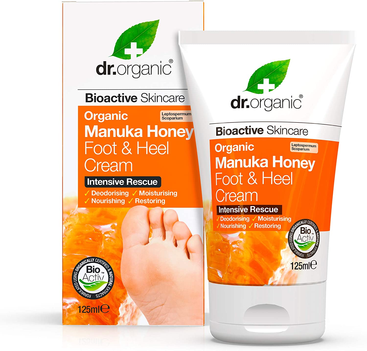 Dr. Organic Miele di Manuka - Crema Piedi - 125 ml