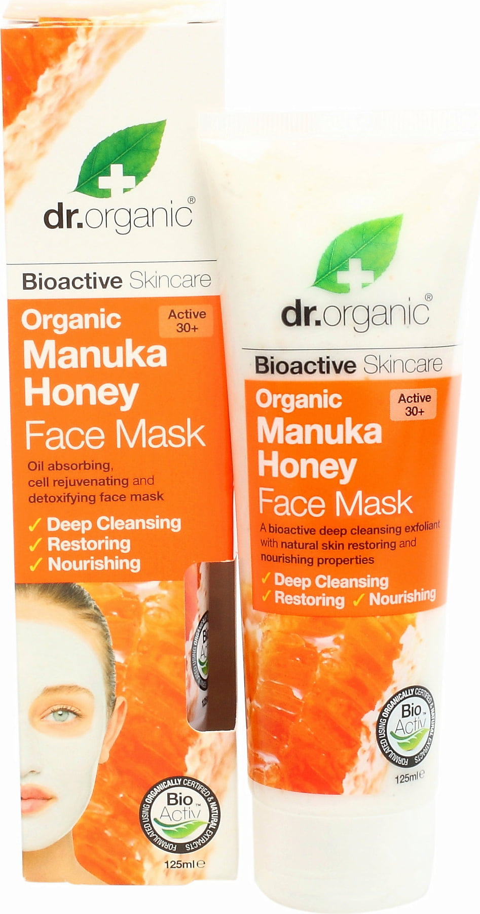 Dr. Organic Miele di Manuka - Maschera Viso Ristrutturante - 125 ml