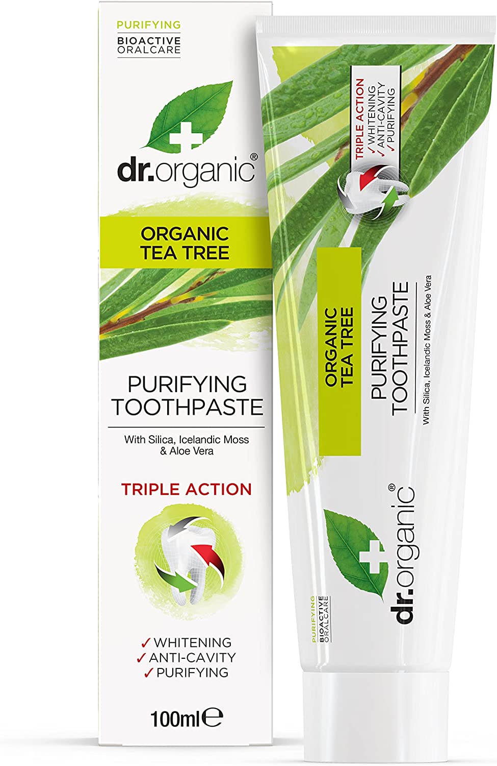 Dr. Organic Tea Tree - Dentifricio Purificante - 100 ml