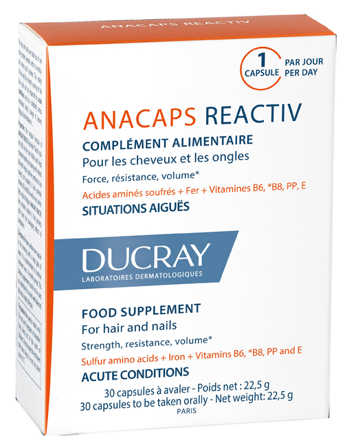 Ducray Anacaps Reactiv - Integratore Anti-Caduta Capelli - 30 Capsule