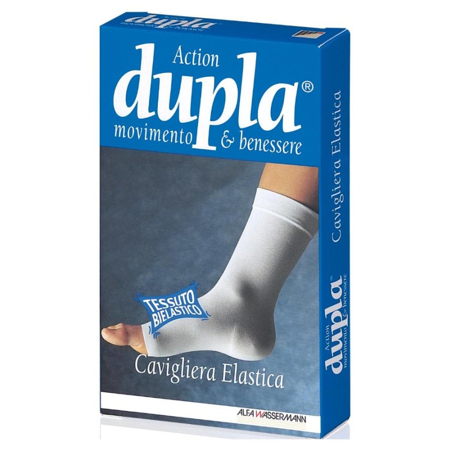 Dupla Cavigliera Elastica Colore Bianco Taglia M