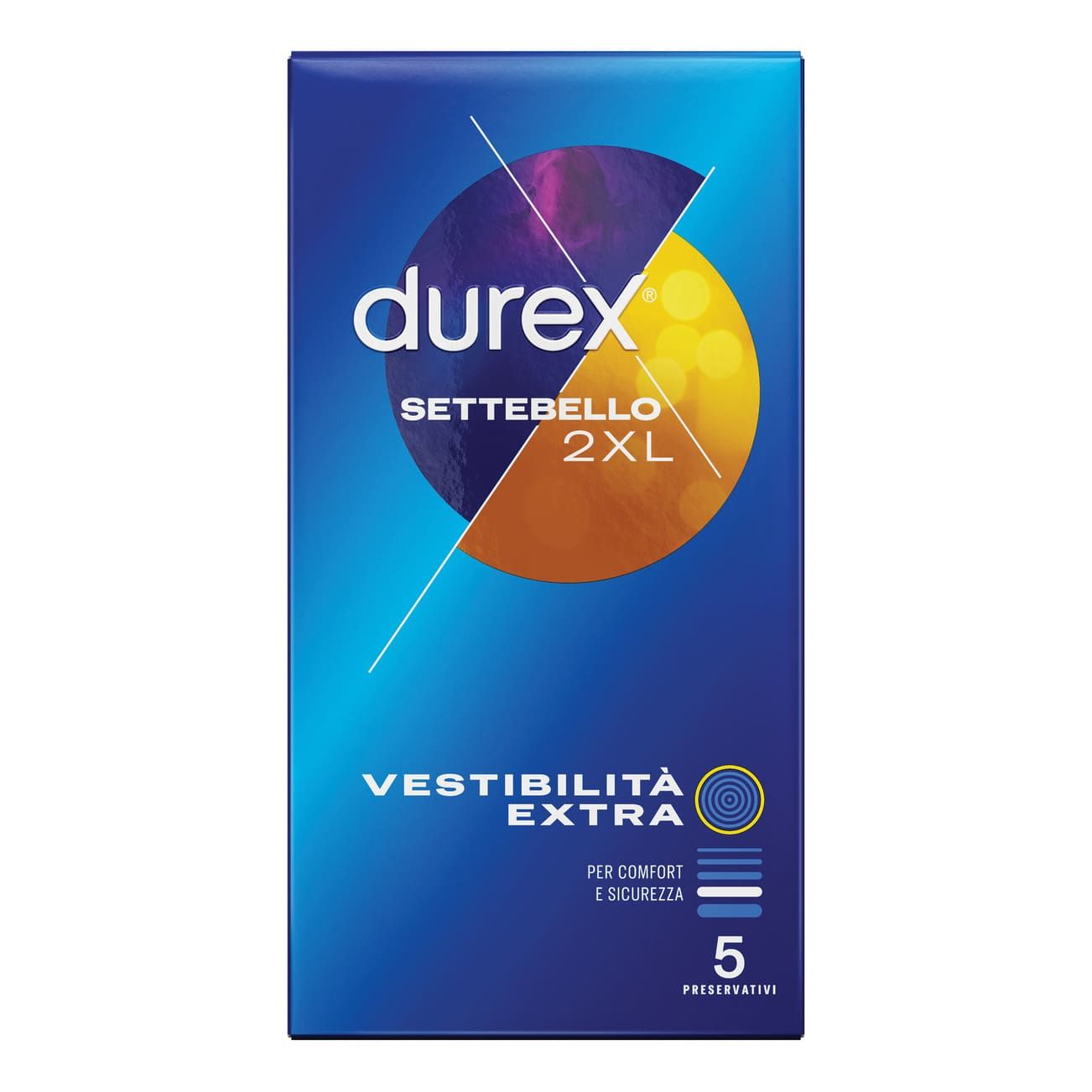 Durex Settebello 2XL Profilattici 5 Pezzi