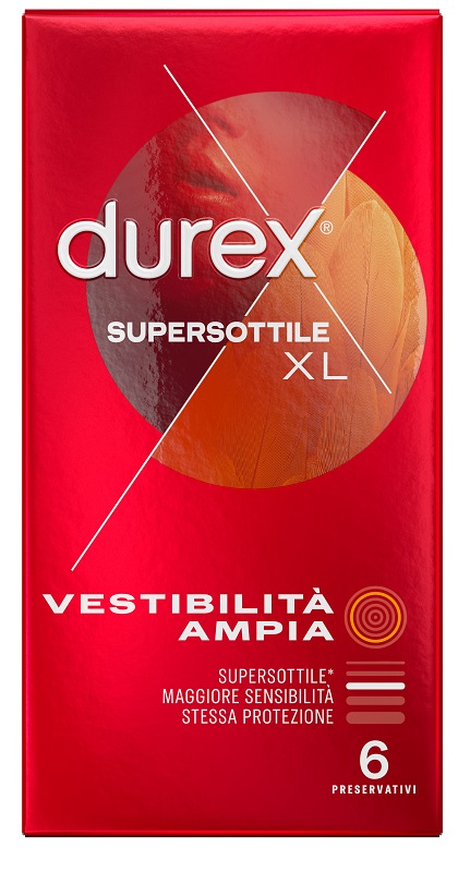 Durex Supersottile XL Profilattici 6 Pezzi
