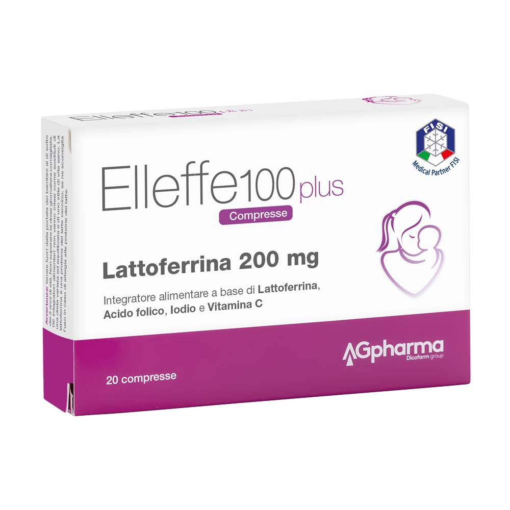 Elleffe 100 Plus - Integratore di Lattoferrina per Donne in Gravidanza - 20 Compresse