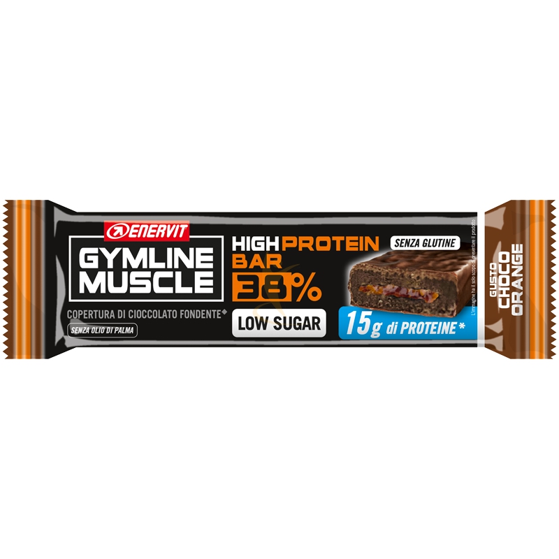 Enervit Gymline Muscle Protein Bar 38% - Barretta Proteica Gusto Cioccolato-Arancia