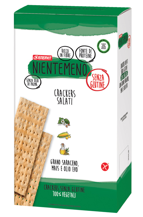 Enervit Nientemeno - Crackers Salati con Grano Saraceno Mais - 7 Mini Pack