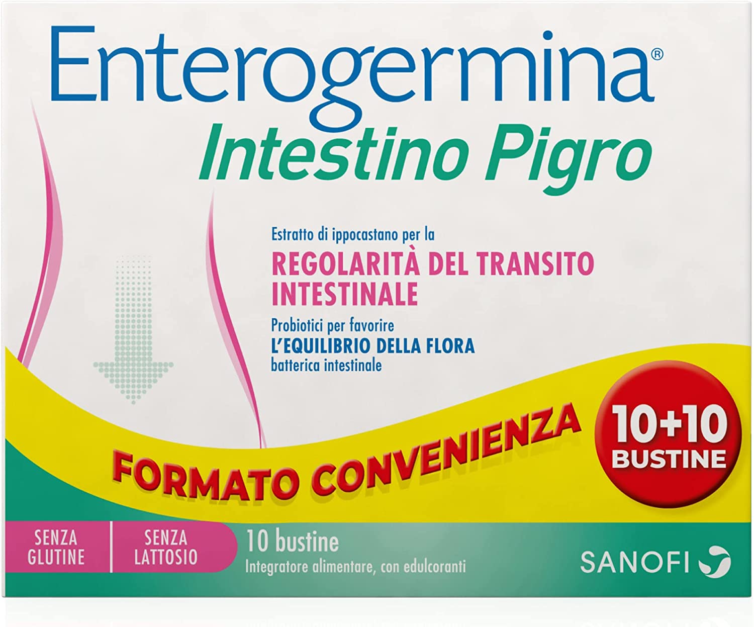 Enterogermina Intestino Pigro Confezione Bipack 10 + 10 Bustine