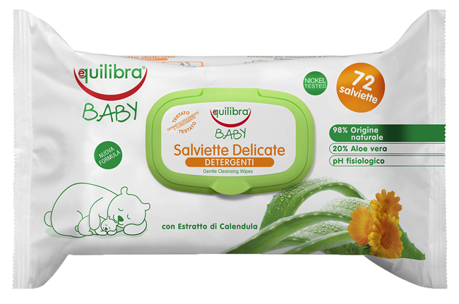 Equilibra Baby Salviette Detergenti 72 Pezzi