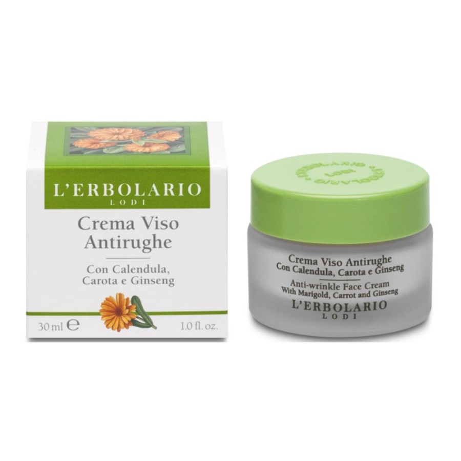L'Erbolario Crema Viso Antirughe Calendula Carota e Ginseng 30 ml