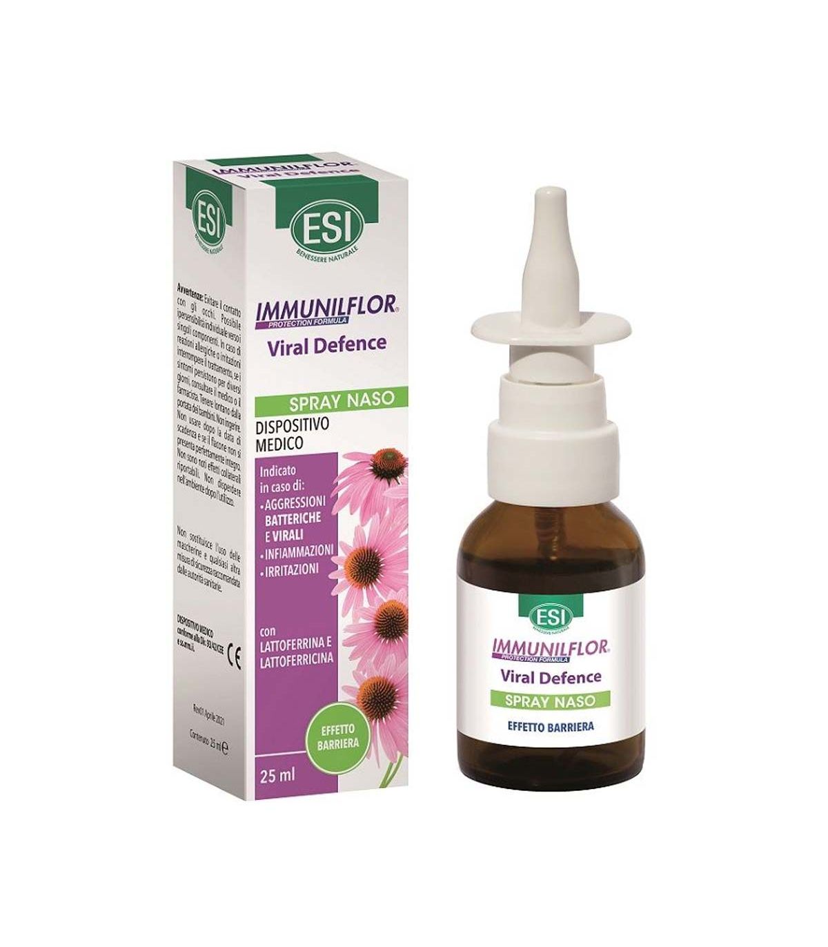Esi Immunilflor Viral Defence - Spray Nasale per Infezioni Batteriche e Virali - 25 ml