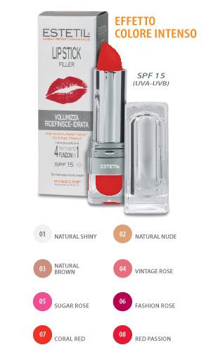 Estetil Lipstick Rossetto Red Passion N. 08