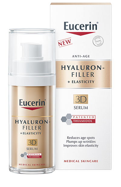 Eucerin Hyaluron-Filler + Elasticity 3D Serum - Siero Viso Tripla Azione Anti-Macchie, Anti-Rughe, Elasticizzante - 30 ml
