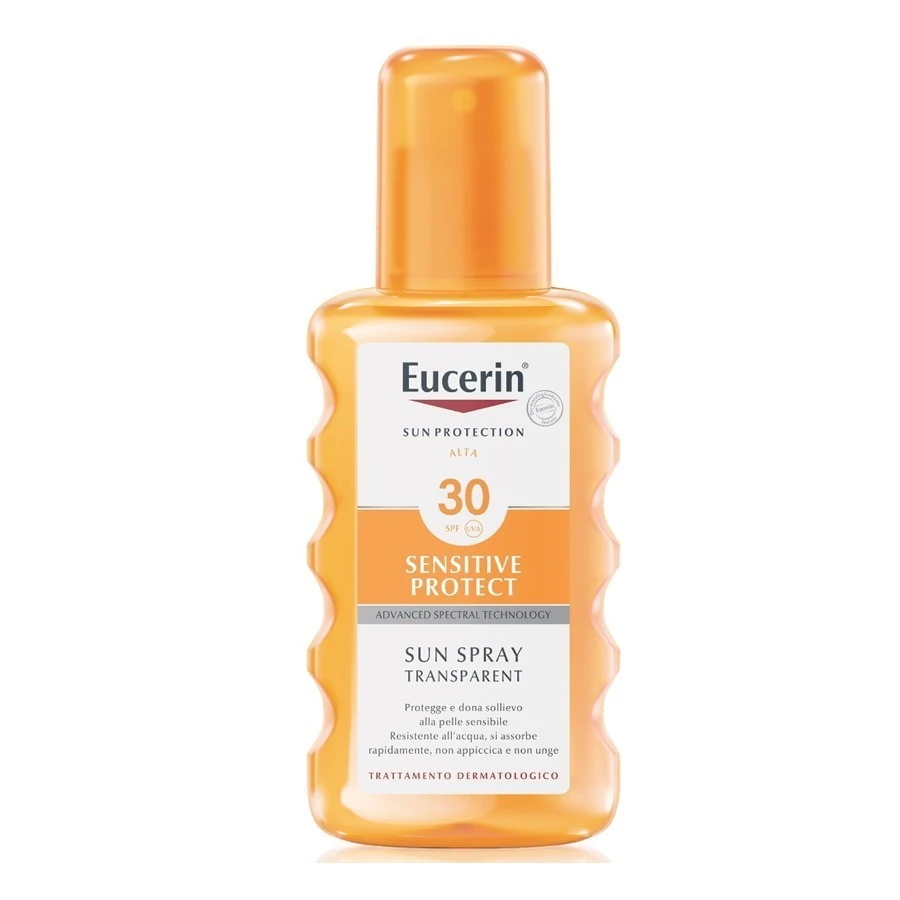 Eucerin Sun - Spray Solare Corpo per Pelle Acneica con Protezione Alta SPF 30 - 150 ml