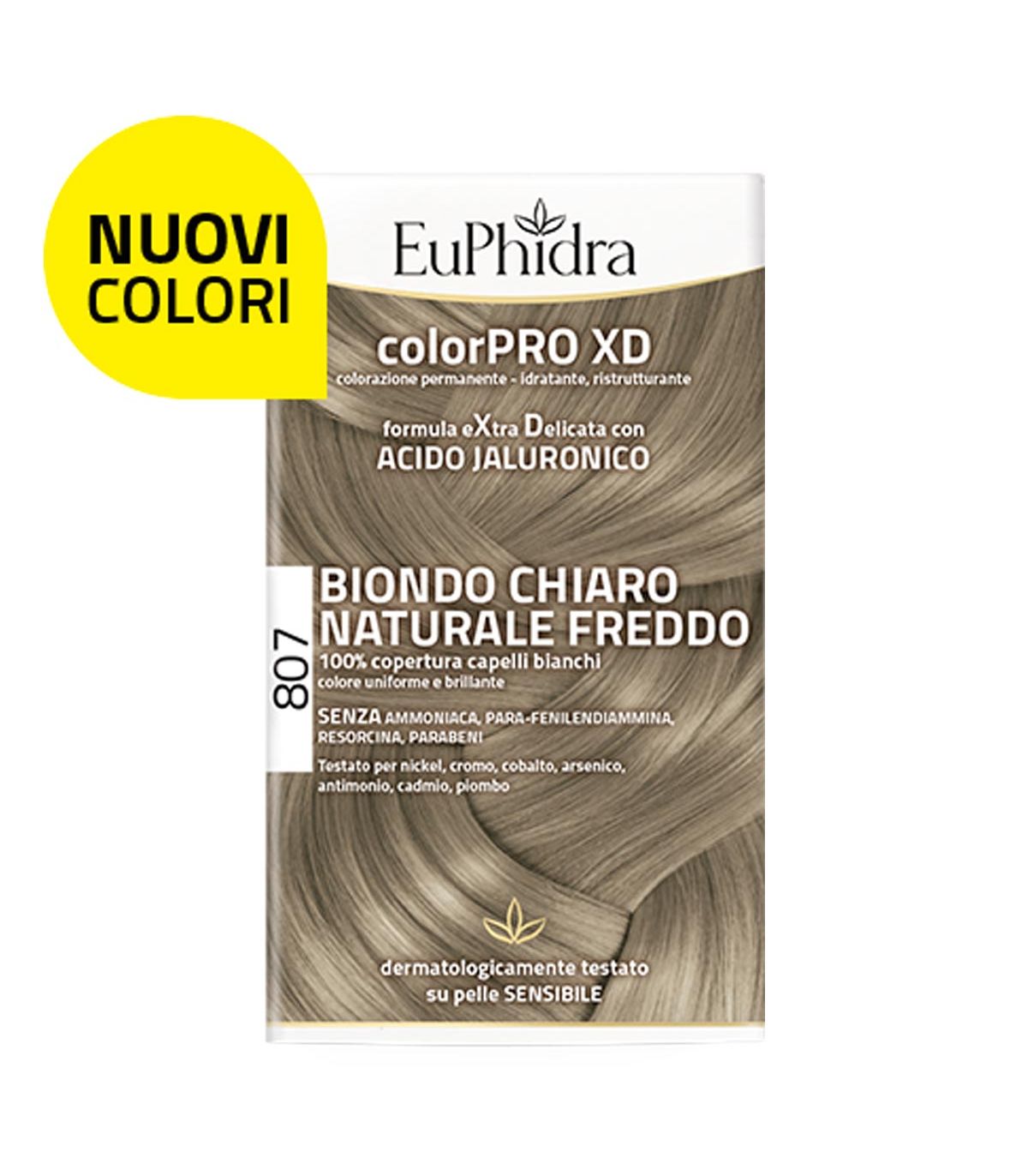Euphidra ColorPro XD 807 Biondo Chiaro Naturale Freddo Tintura Capelli