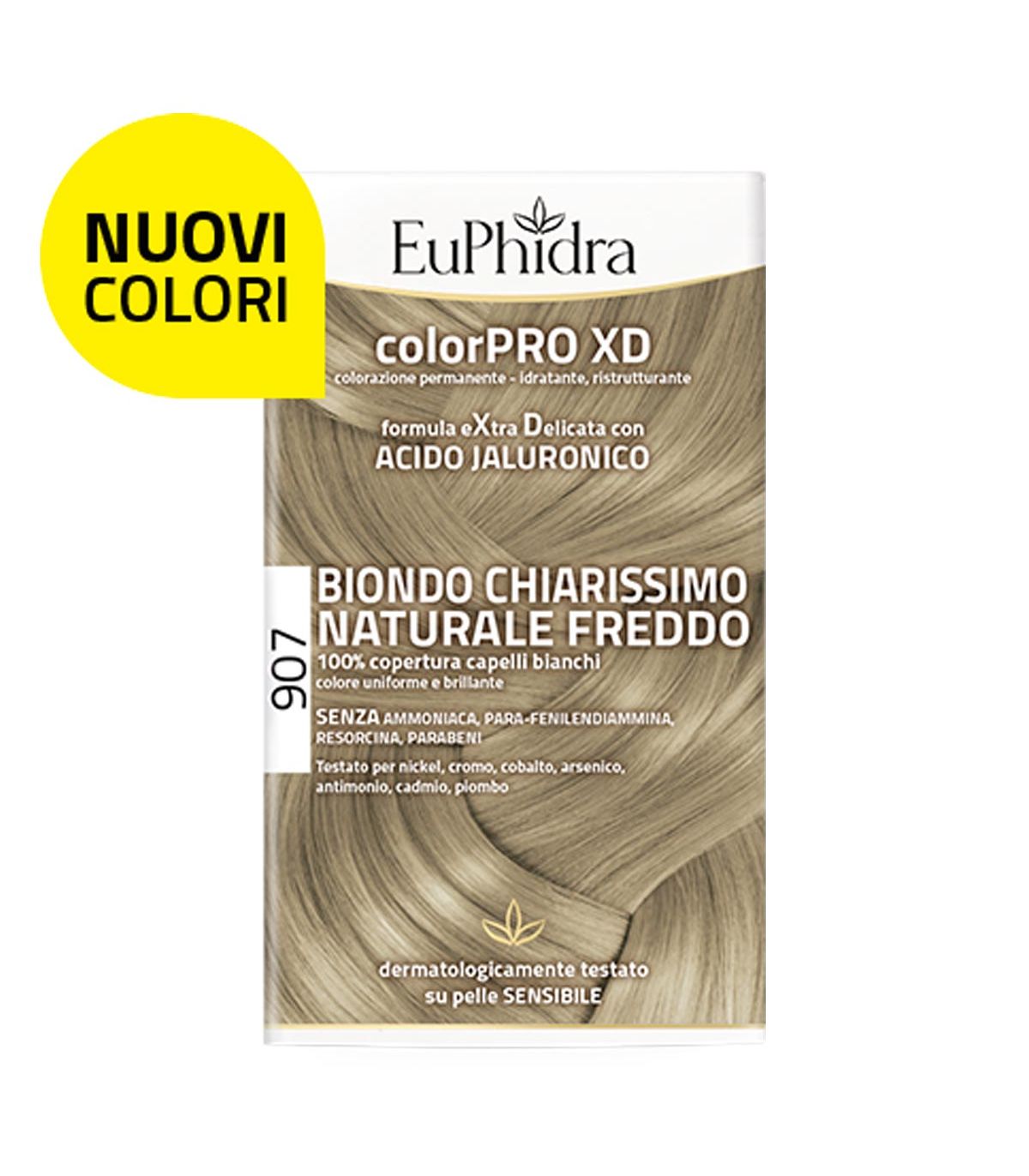 Euphidra ColorPro XD 907 Biondo Chiarissimo Naturale Freddo Tintura Capelli