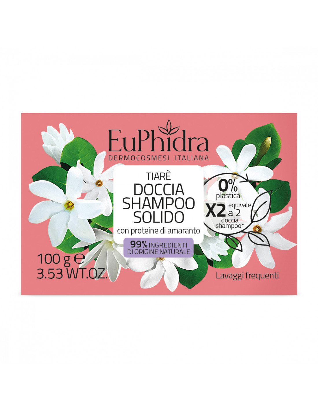 Euphidra Doccia Shampoo Solido Tiarè 100 g