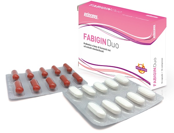 Fabigin Duo Integratore Fermenti Lattici 10 Capsule + 10 Compresse