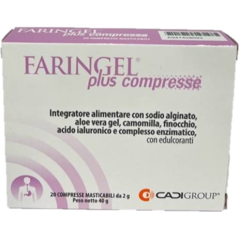 Faringel Plus - Integratore per il Trattamento del Reflusso Gastro-Esofageo - 20 Compresse Masticabili