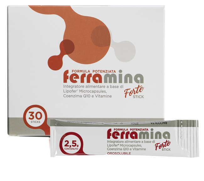 Ferramina Forte - Integratore di Ferro e Acido Folico - 30 Stick