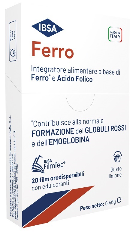 Ferro Ibsa - Integratore di Ferro e Acido Folico - 20 Film Orodispersibili