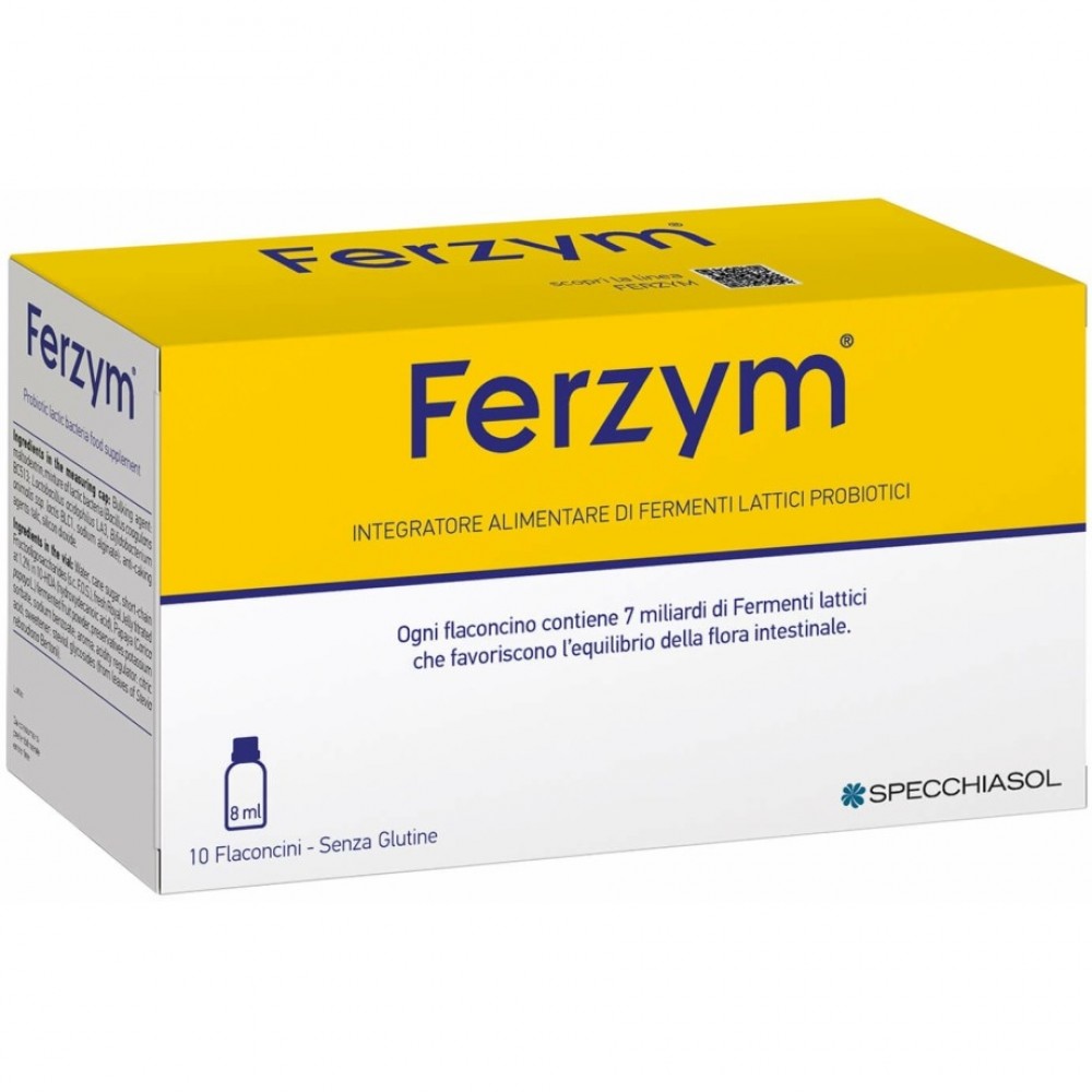 Ferzym - Integratore d Fermenti Lattici - 10 Flaconcini x 8 ml