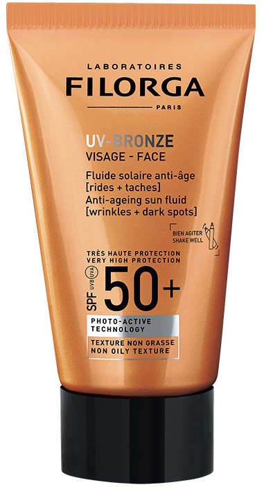 Filorga UV-Bronze Face - Fluido Solare Viso Anti-Età con Protezione Molto Alta SPF 50+ - 40 ml