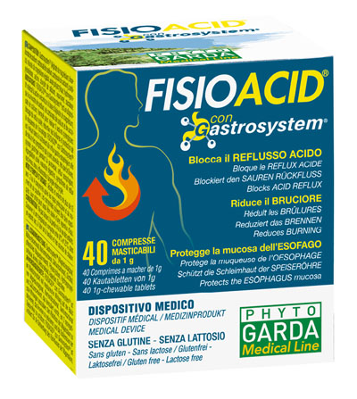 Fisioacid - Integratore per Reflusso e Acidità - 40 Compresse Masticabili