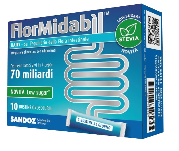 Flormidabil Daily - Integratore di Probiotici con Stevia - 10 Bustine