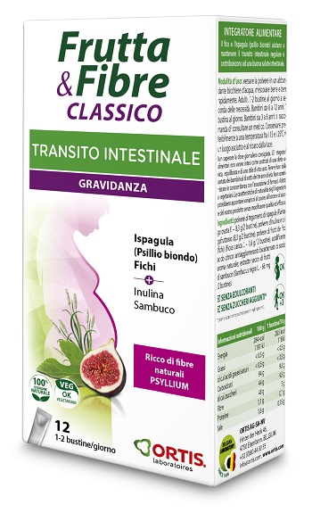 Frutta & Fibre Classico Gravidanza Integratore Transito Intestinale 12 Bustine