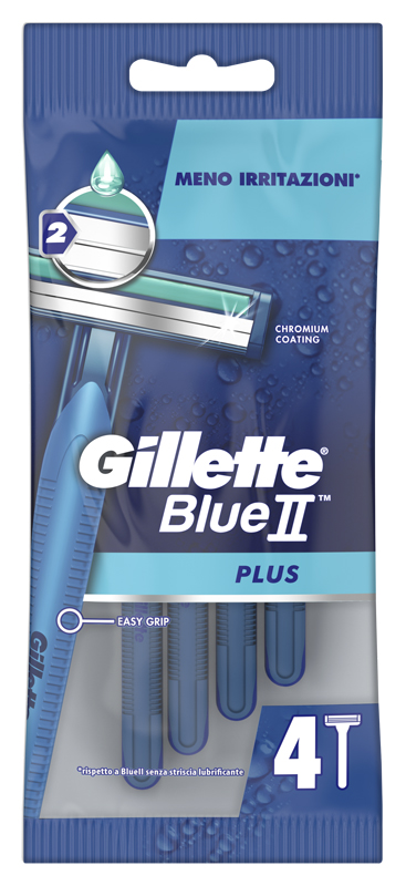 Gillette Blue II Plus Rasoio Usa e Getta 4 Pezzi