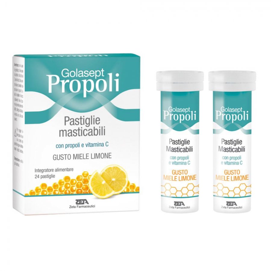 Golasept Propoli Integratore Miele e Limone 24 Compresse Masticabili