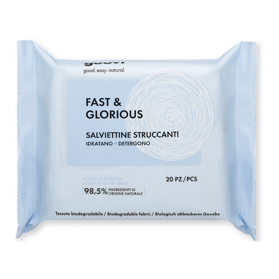 Goovi Fast & Glorious Salviettine Struccanti 20 Pezzi