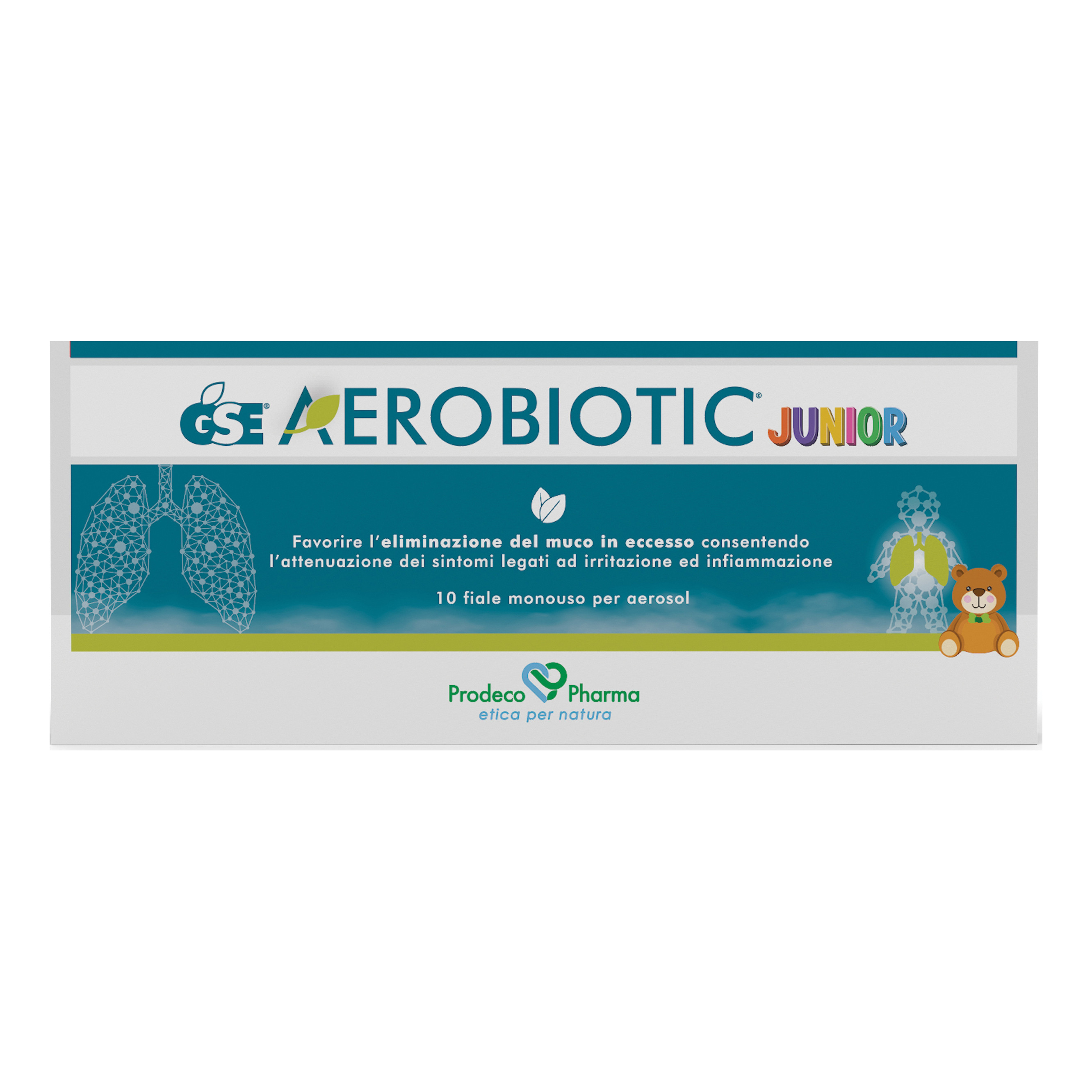 GSE Aerobiotic Junior Soluzione Isotonica Fluidificante per Aerosol 10 Flaconi