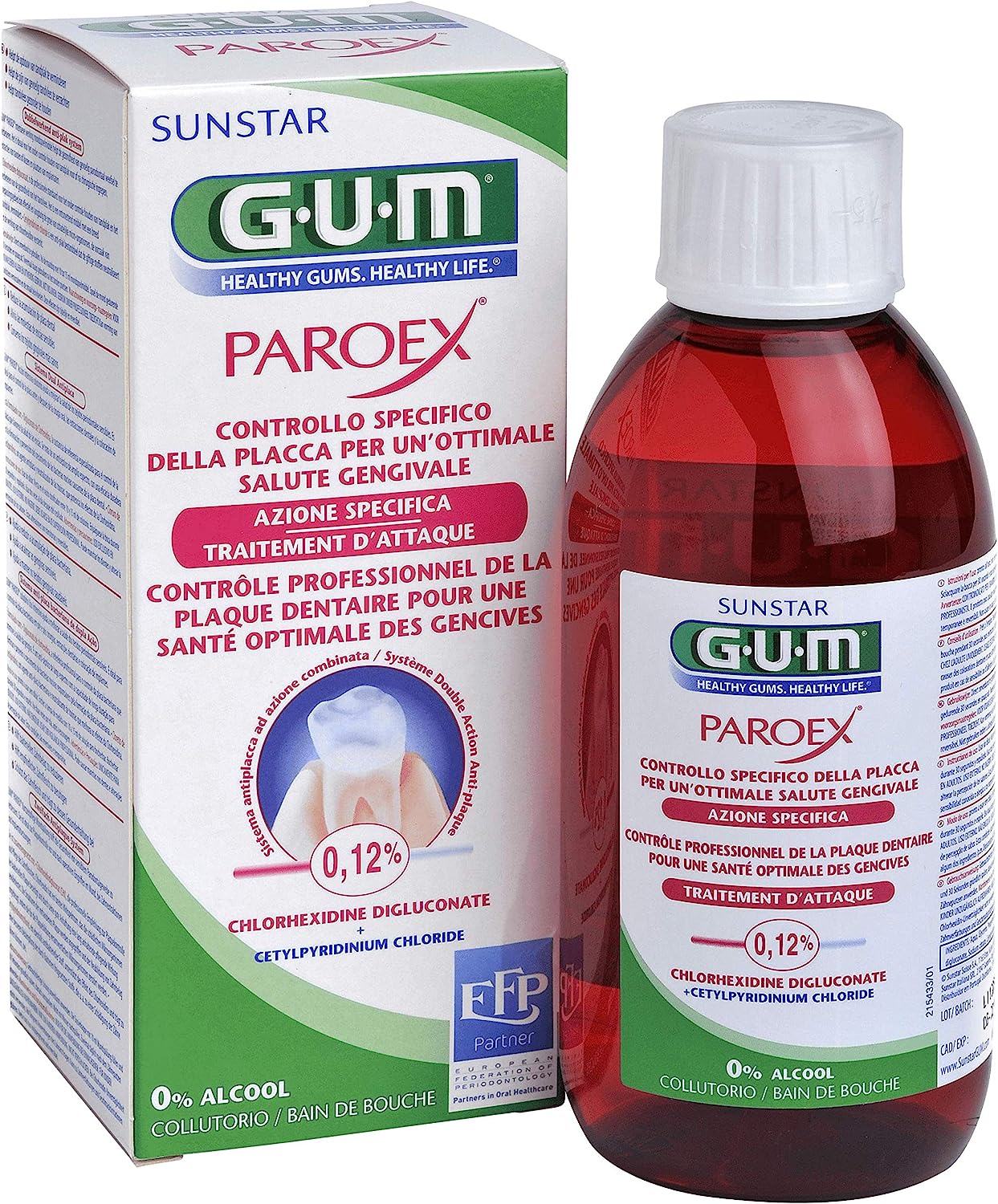 sunstar italiana srl gum paroex collutorio con clorexidina 0.12% 300 ml