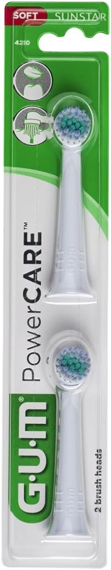 Gum Powercare Testine di Ricambio Morbide 2 Pezzi