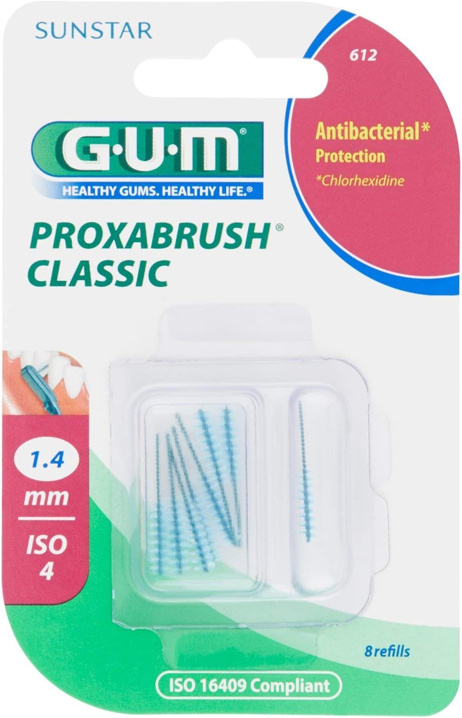 Gum Proxabrush Classic Scovolino Interdentale 1.4 mm 8 Pezzi