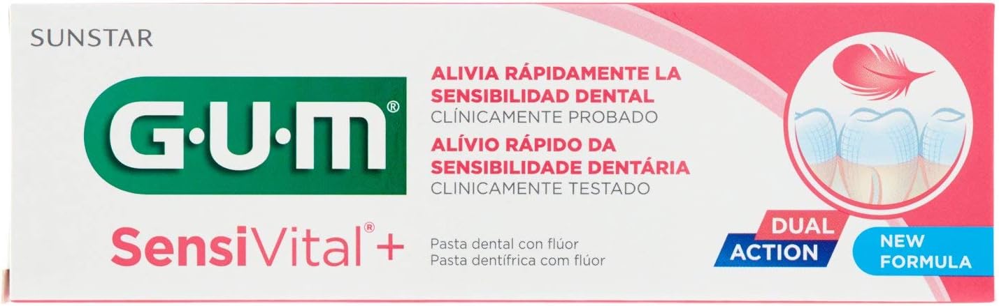 Gum SensiVital+ Pasta Dentifricia con Fluoro 75 ml