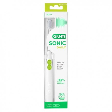 Gum Sonic Daily Spazzolino Morbido a Batteria Bianco 1 Pezzo