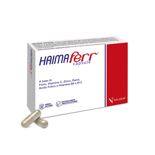 Haimaferr Integratore per Carenze di Ferro 30 Capsule