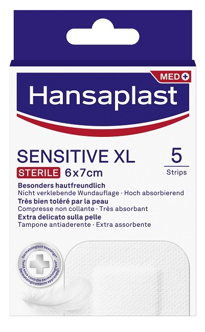 Hansaplast Sensitive XL - Cerotti per Ferite Medio/Grandi - 10 Pezzi