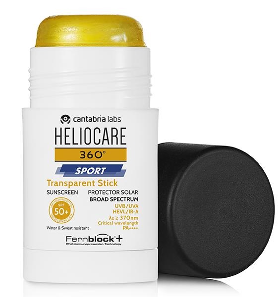 Heliocare 360 Sport Stick Solare Viso Trasparente 25 g