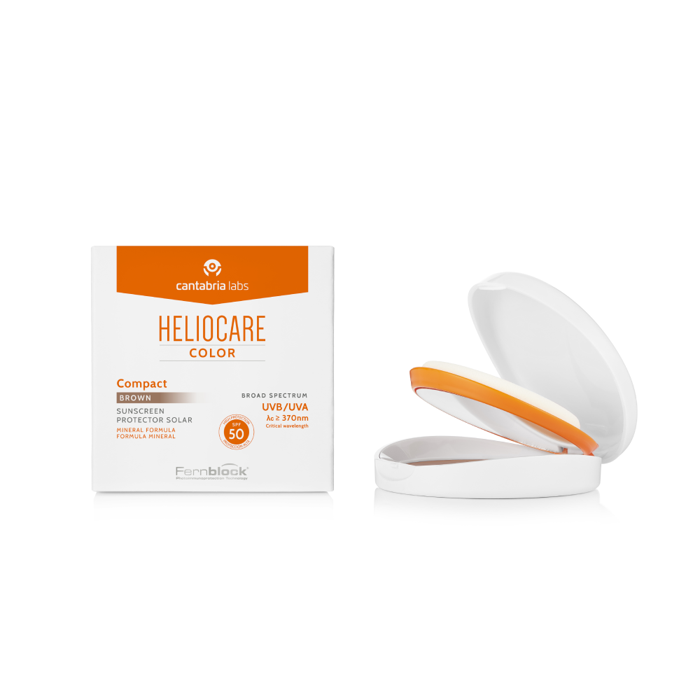 Heliocare Cipria Marrone Compatta Oil Free con Protezione Solare 50
