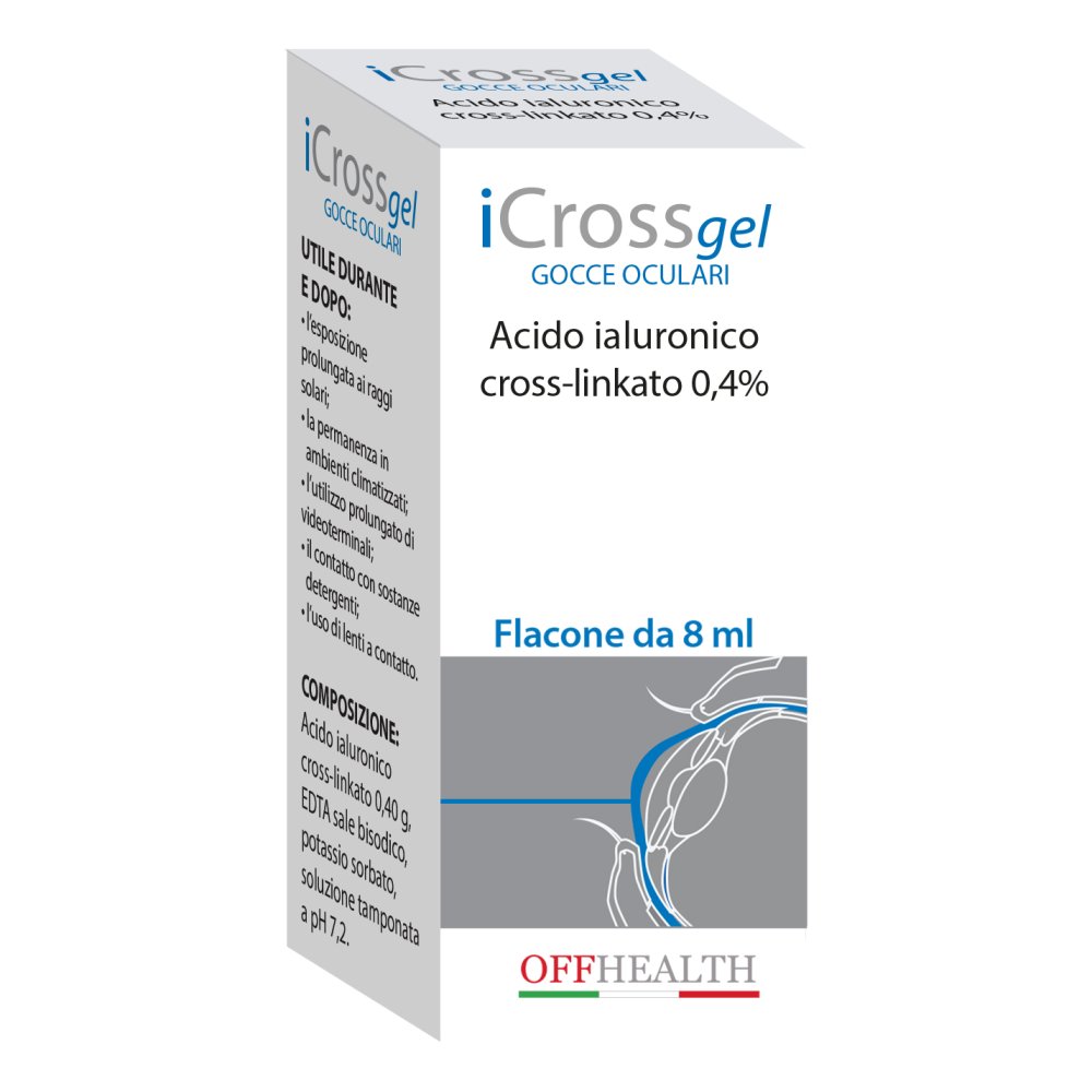 Icross Gel Collirio Lubrificante di Acido Ialuronico 8 ml