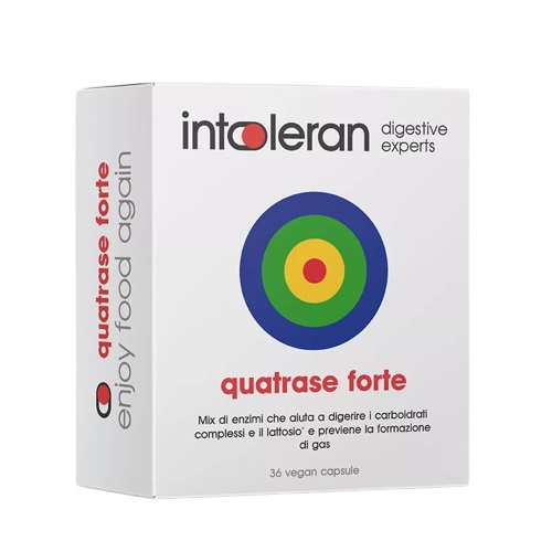Intoleran Quatrase Forte Integratore di Enzimi 36 Capsule
