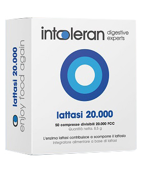 Intoleran Lattasi 20.000 Integratore Intolleranti al Lattosio 50 Compresse
