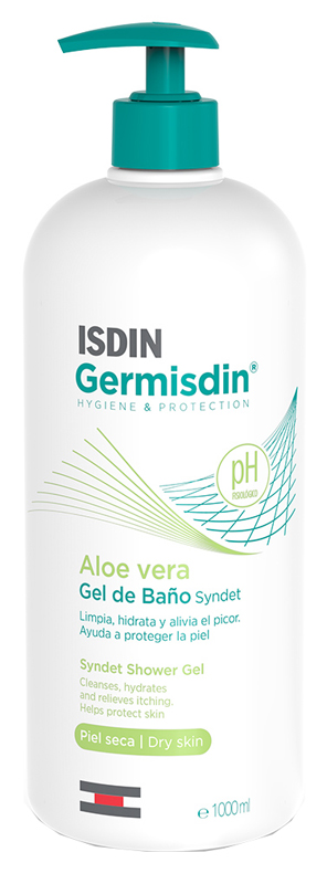 Isdin Germisdin - Detergente Corpo per Pelle Normale con Aloe Vera - 1000 ml
