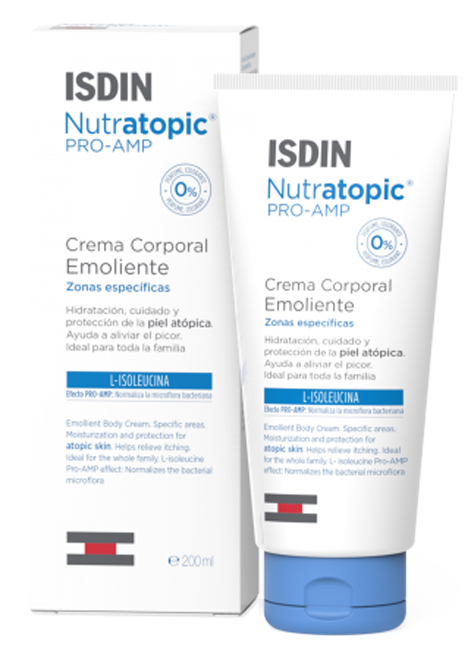 Isdin Nutratopic Pro-Amp - Crema Corpo Emolliente per Dermatite Atopica - 200 ml